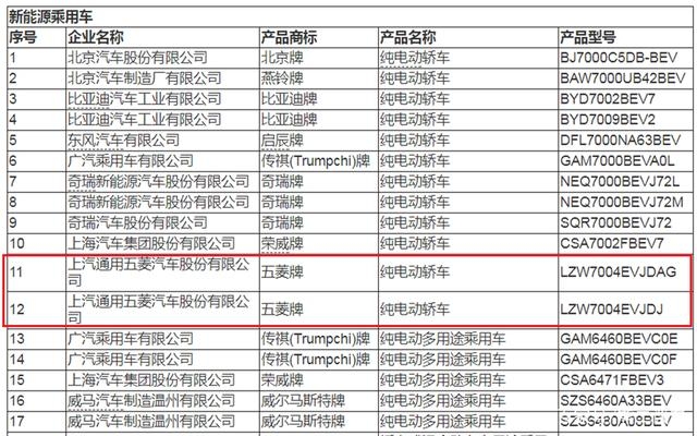 五菱電動車申報信息曝光，當看到動力配備后，網友只說了一句話！