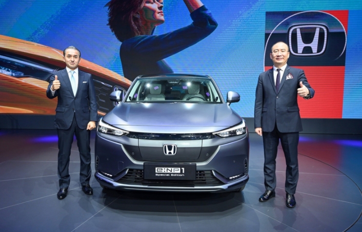 廣汽本田旗下e:N系列首款純電動車e:NP1亮相廣州車展