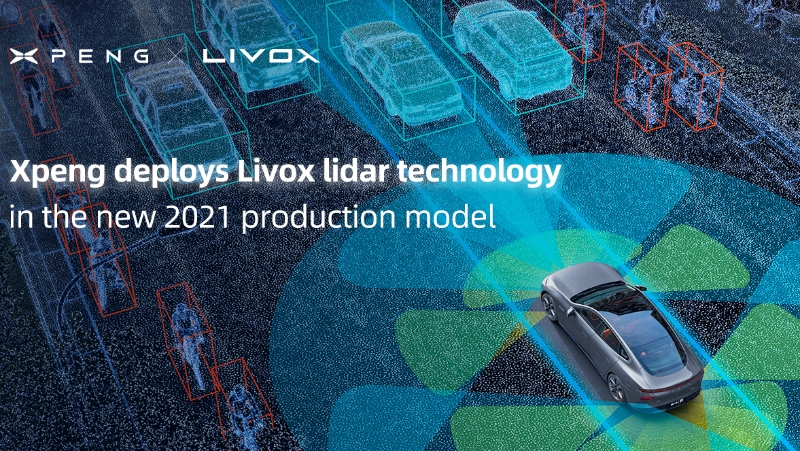 Xpeng與Livox合作在新的2021生產模式中部署激光雷達技術