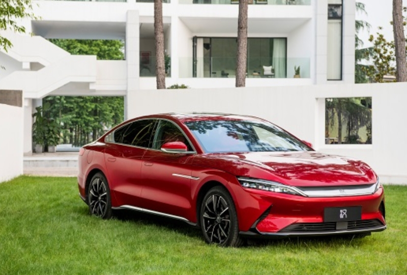 本月新能源汽車銷量排第三的比亞迪漢EV