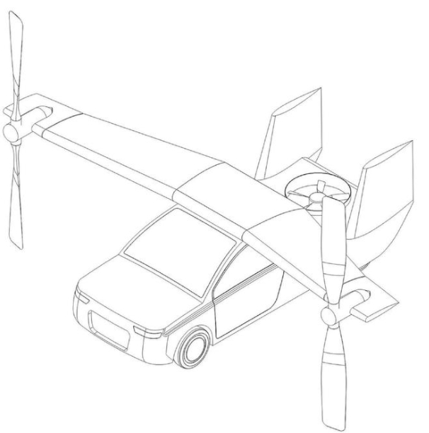 電動汽車能上天！小鵬公布飛行汽車外觀專利：雙螺旋槳可折疊設計