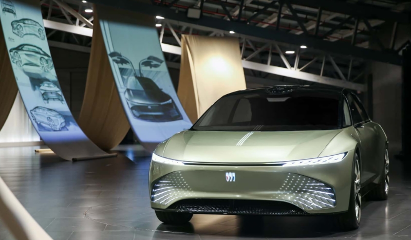 通用汽車的ProximaEV概念車在中國(guó)亮相,帶有別克徽章和鷗翼門