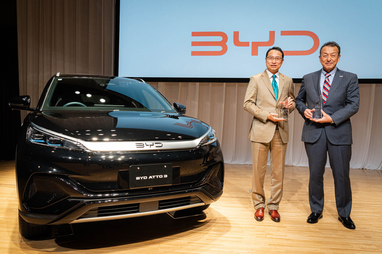 比亞迪兩款電動車型榮膺“2023年日本EV年度獎”