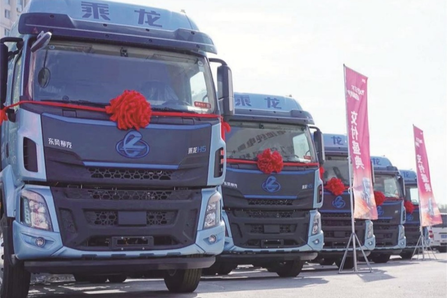 ?乘龍H5換電卡車 新疆批量交付