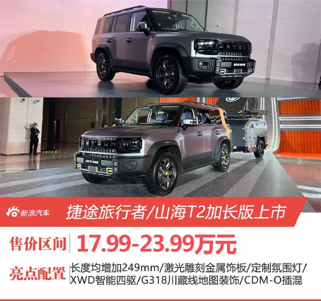捷途旅行者/山海T2加長版上市售價17.99-23.99萬元