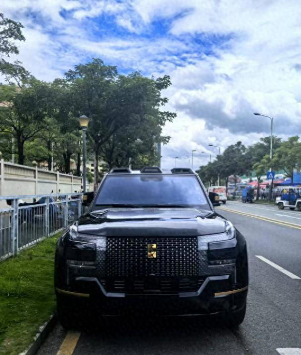 仰望U8L新車街邊曝光！24K金車標+對開天地門，6座設計+1197馬力